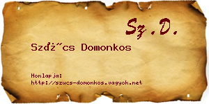 Szűcs Domonkos névjegykártya