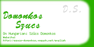 domonkos szucs business card